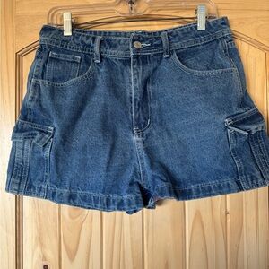 Denim Cargo Shorts